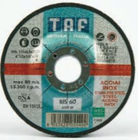 Imagen del producto DISCO DESBASTE ACERO INOX BIS60 A30P 180X6,5