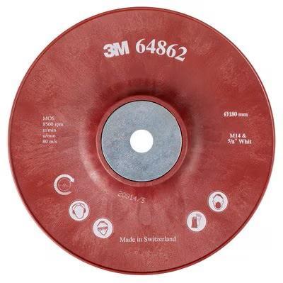 Imagen del producto PLATO SOPORTE ACANALADO 3M 64862 180MM ROJO