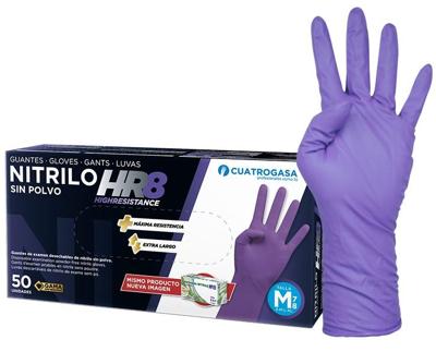 Imagen del producto GUANTE (50) NITRILO S/P HR8 AZUL