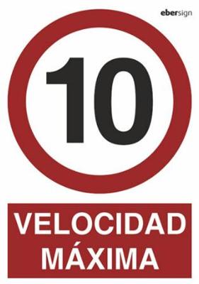 Imagen del producto SEÑAL VELOCIDAD MAXIMA 10 A4 PVC 0.7mm