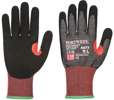 Imagen del producto GUANTES A672 NITRILO CORTE F