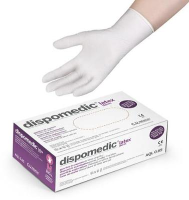 Imagen del producto GUANTE (100) LATEX DISPOMEDIC S/POLVO