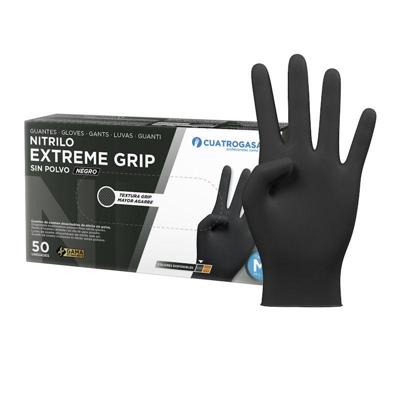 Imagen del producto GUANTE (50) NITRILO S/P EXTREME GRIP NEGRO TEXTURIZADO