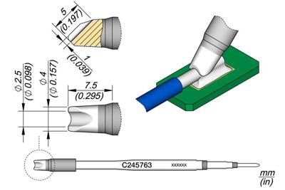 Imagen del producto CARTUCHO PIN/CONECTOR Ø 2.5 JBC C245763