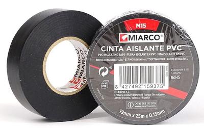 Imagen del producto CINTA AISLANTE M15 PVC 19MMX25MX0,15MM NEGRA 17146