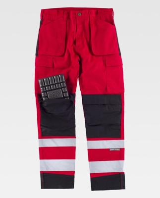 Imagen del producto PANTALON FLUOR C2913 ROJO/NEGRO