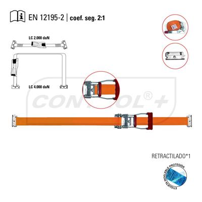 Imagen del producto CINCHA Y TENSOR AMARRE CAMION ENG-841 3,5MTRS 50MM 5000KG