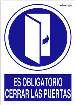 Imagen del producto ES OBLIGATORIO CERRAR LAS PUERTAS - PVC (0.7MM), A4