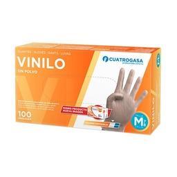 Imagen del producto GUANTE (100) VINILO CU-GDVIN-TR-BASP-M BLANCO S/POLVO