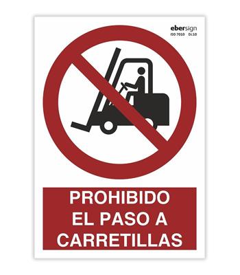 Imagen del producto SEÑAL A4 PVC PELIGRO PASO CARRETILLAS