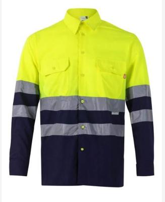 Imagen del producto CAMISA BICOLOR M/L AMARILLO/MARINO AV 144