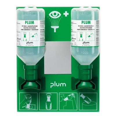 Imagen del producto ESTACION DOBLE LAVAOJOS DE PARED PLUM 11023 (500ML)