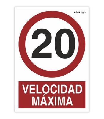 Imagen del producto SEÑAL VELOCIDAD MAXIMA 20 A3 PVC P39A3PN