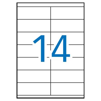 Imagen del producto ETIQUETAS BLANCAS PERMANENTES 105X40MM 100 HOJAS REF. 01275
