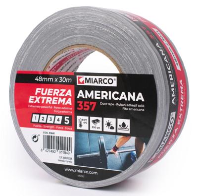 Imagen del producto CINTA AMERICANA 357 PLATA 48MMX30M GRANEL