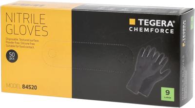 Imagen del producto GUANTE (50 UDS) NITRILO TEGERA CHEMFORCE 84520 NEGRO
