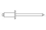 Imagen del producto REMACHE (1000) STD LAC/ACERO CAB. ALOMADA 3,2X10 BLANCO