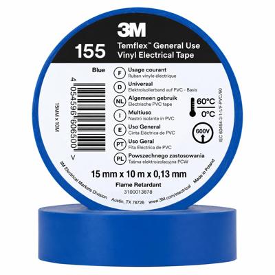 Imagen del producto CINTA ELECTRICA 3M TEMFLEX PVC 155 AZUL 15MM x 10M