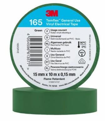 Imagen del producto CINTA ELECTRICA 3M TEMFLEX PVC 155 VERDE 15MM x 10M