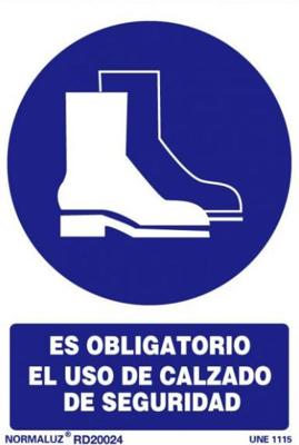 Imagen del producto SEÑAL USO OBLIGATORIO DE CALZADO SEGURIDAD PVC 0,7 MM A4